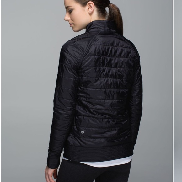 Lululemon The Bomb reversible bomber jacket black gray 6 - Picture 4 of 14